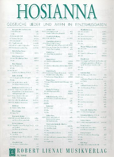 Gebet  für tiefe Singstimme und Klavier (original)  