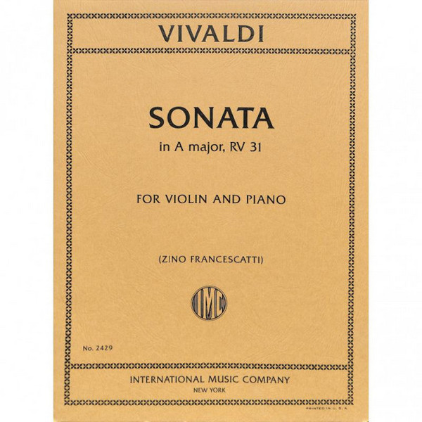 Sonata A major R 31/F XIII:30&nbsp;&nbsp;for violin and piano&nbsp;&nbsp;