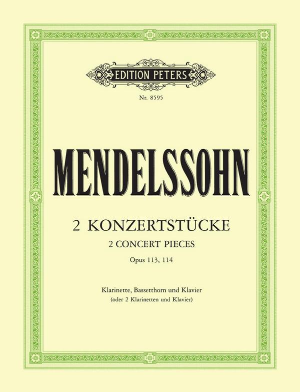 2 Konzertstücke op.113 und op.114  für Klarinette, Bassetthorn (Klarinette) und Klavier  