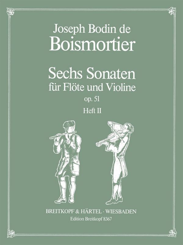 6 Sonaten op.51 Band 2 (Nr.4-6)  für Flöte und Violine  Spielpartitur