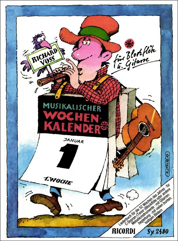 Musikalischer Wochenkalender&nbsp;&nbsp;für Blockflöte und Gitarre&nbsp;&nbsp;Partitur