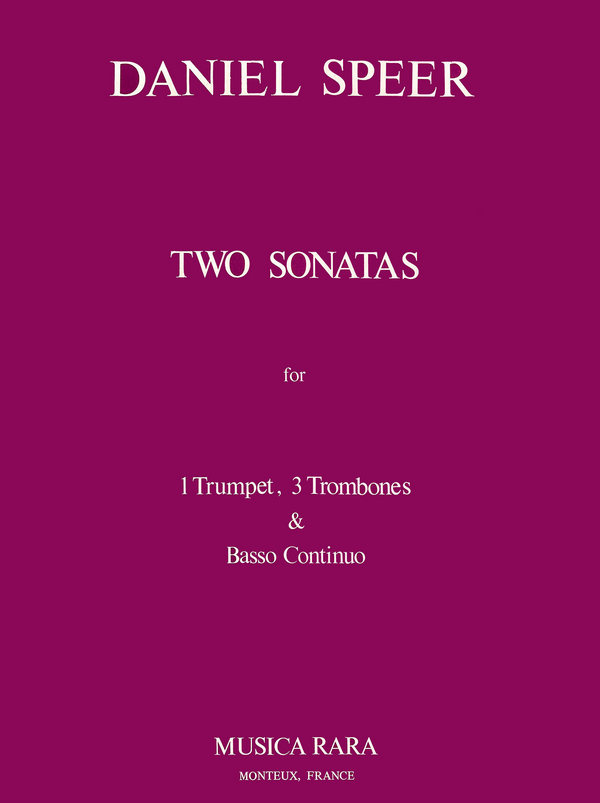 Two Sonatas&nbsp;&nbsp;for trumpet, 3 trombones and Bc&nbsp;&nbsp;Partitur und Stimmen