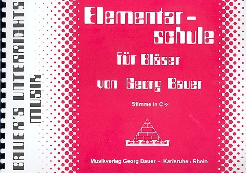 Elementarschule für Bläser&nbsp;&nbsp;Stimme in C Bassschlüssel&nbsp;&nbsp;