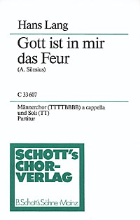 Gott ist in mir das Feur op. 36  für Männerchor (TTTTBBBB) mit Soli (TT)  Chorpartitur