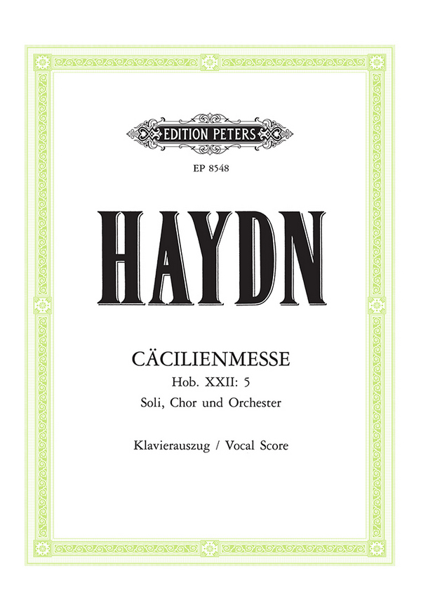 Missa cellensis&nbsp;&nbsp;für Soli (SATB), Chor, Orchester und Orgel&nbsp;&nbsp;Kavierauszug (la)