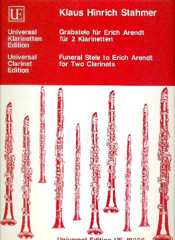 Grabstele für Erich Arendt  für 2 Klarinetten  Spielpartitur
