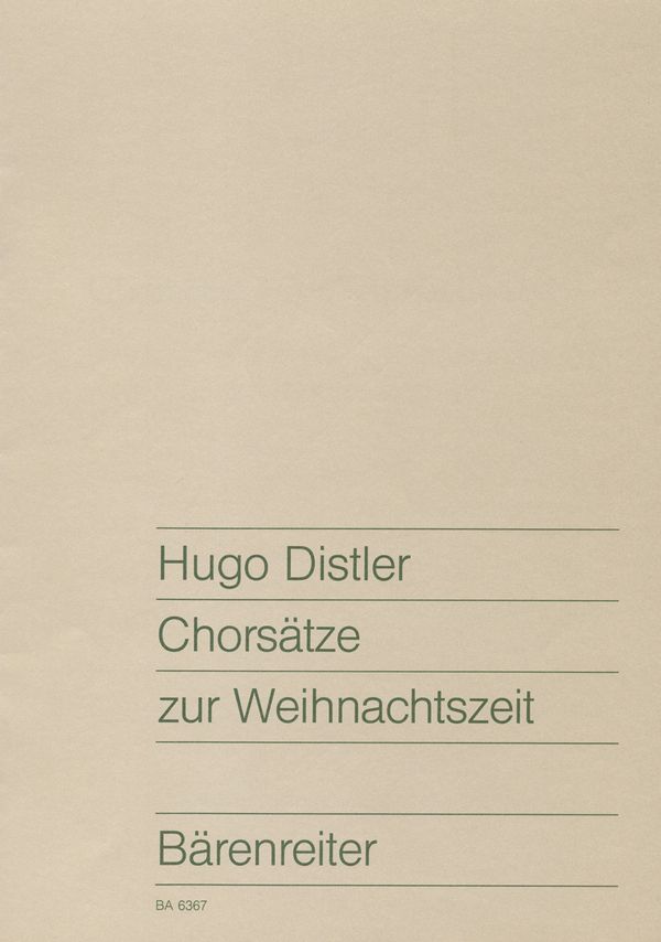 Chorsätze zur Weihnachtszeit  für 3- und  4stg. Chor  Partitur (dt)