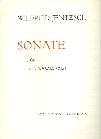 Sonate  für Kontrabass solo  
