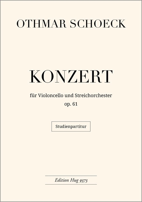 Konzert op.61 für Violoncello und  Streicher  Studienpartitur