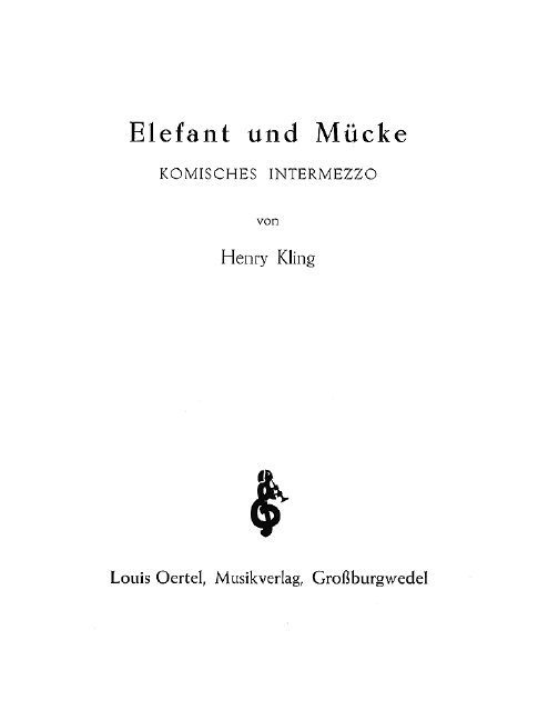 Elefant und Mücke: Intermezzo  für Piccoloflöte, Posaune und Blasorchester  