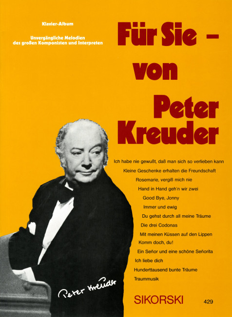 Für Sie von Peter Kreuder: Klavier-Album&nbsp;&nbsp;&nbsp;&nbsp;