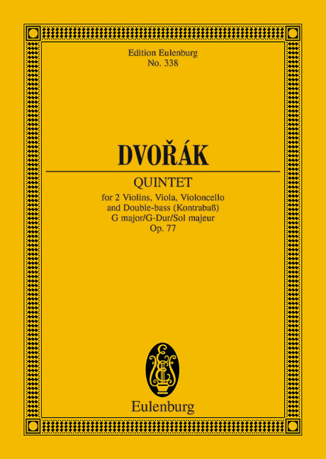 Quintett G-Dur op.77&nbsp;&nbsp;für Streichquartett und Kontrabass&nbsp;&nbsp;Studienpartitur
