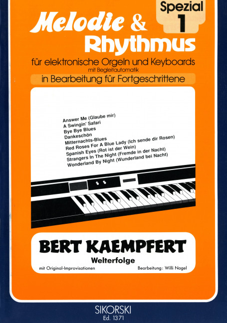 Bert Kaempfert Welterfolge:  für E-Orgel / Keyboard  