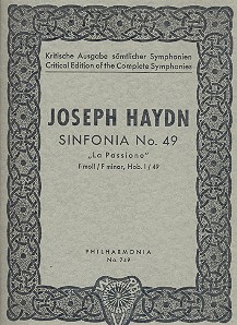 Sinfonie f-Moll Nr.49 Hob.I:49&nbsp;&nbsp;für Orchester&nbsp;&nbsp;Studienpartitur