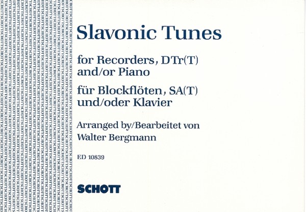 Slavonic tunes&nbsp;&nbsp;for SAT reorders and piano ad ib&nbsp;&nbsp;score and recorder score