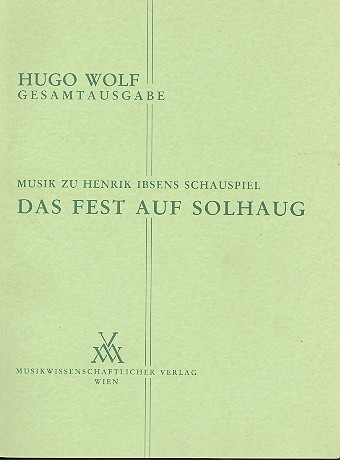 Musik zu Henrik Ibsens Schauspiel  Das Fest auf Solhaug  Partitur