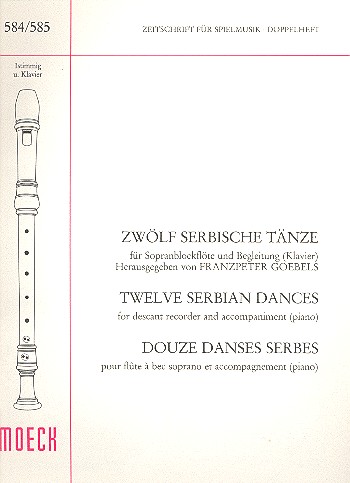12 serbische Tänze   für Sopranblockflöte und Klavier  