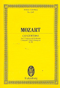 Concertone C-Dur KV190  für 2 Violinen und Orchester  Studienpartitur