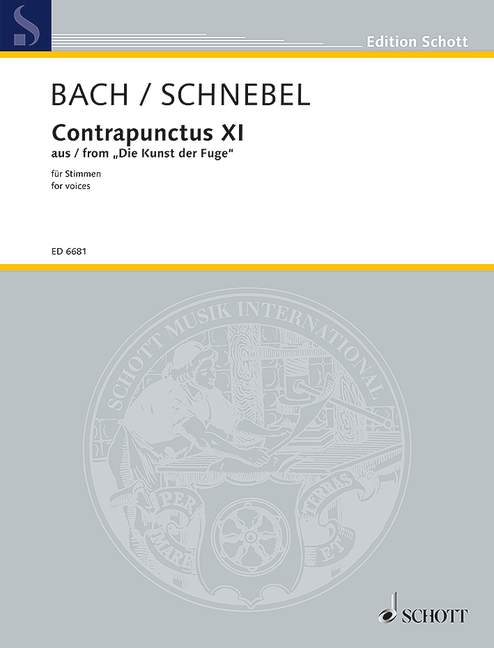 Bach-Contrapuncti&nbsp;&nbsp;für 20 Vokalisten (5S/5A/5T/5B)&nbsp;&nbsp;Chorpartitur