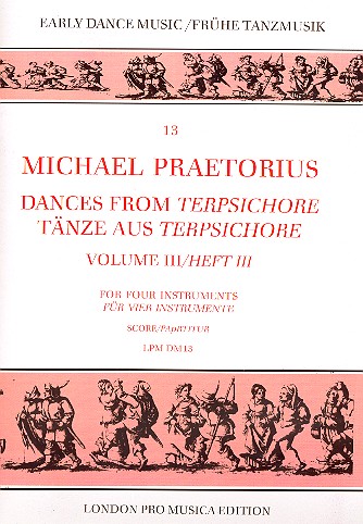Tänze aus Terpsichore Band 3  für 4 Instrumente  Partitur