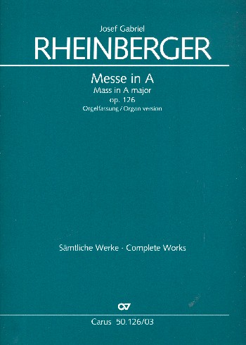 Messe A-Dur op.126&nbsp;&nbsp;für Frauenchor und Orgel&nbsp;&nbsp;Partitur (la)