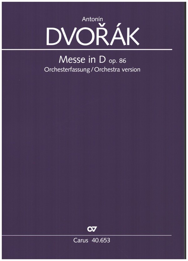 Messe D-Dur op.86  Orchesterfassung  Partitur
