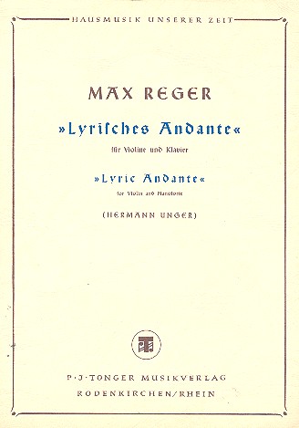 Lyrisches Andante für&nbsp;&nbsp;Violine und Klavier&nbsp;&nbsp;