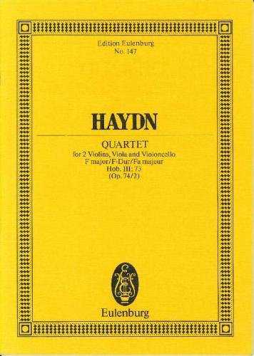 Streichquartett F-Dur op.74,2 Hob.III:73&nbsp;&nbsp;für Streichquartett&nbsp;&nbsp;Studienpartitur