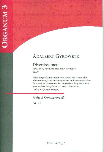 Divertissement A-Dur op.50  für Violine, Violoncello und klavier  Stimmen