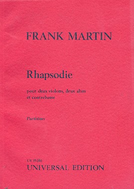 Rhapsodie pour 2 violons, 2 altos  et contrebasse  Studienpartitur