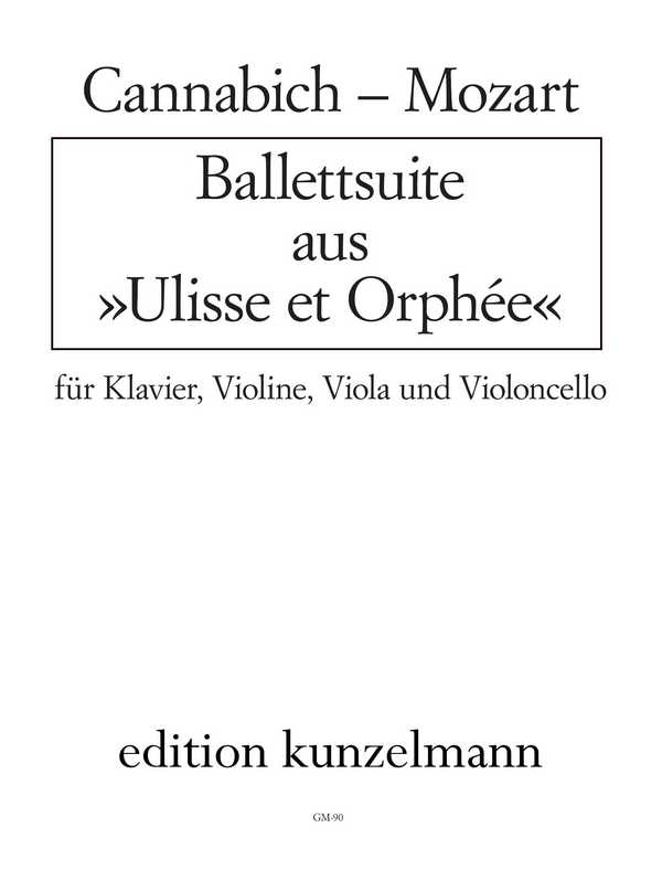 Recueil des airs du ballet Orphee  für Klavier, Violine, Viola und Violoncello  