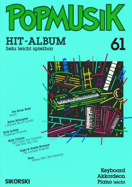 Popmusik Hit-Album Band 61:&nbsp;&nbsp;für Keyboard / Akkordeon&nbsp;&nbsp;