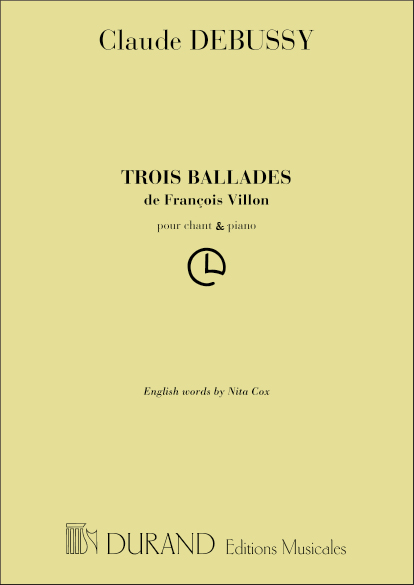 3 ballades de Francois Villon  pour voix moyenne et piano (fr/en)  
