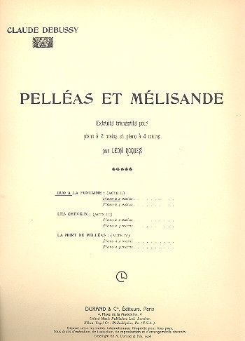 Duo a la fontaine de  pellas e melisande  pour piano