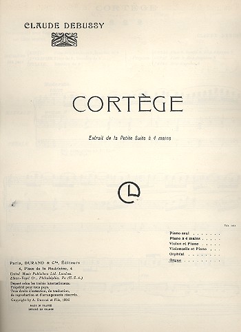 Cortège de la petite suite  pour orgue  