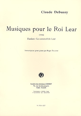 Musique pour le Roi Lear  pour piano  