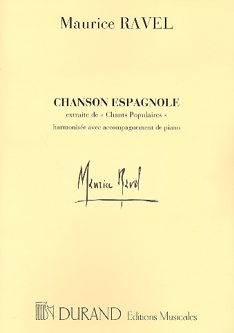 Chanson espagnole&nbsp;&nbsp;pour voix moyenne et piano (sp/fr)&nbsp;&nbsp;