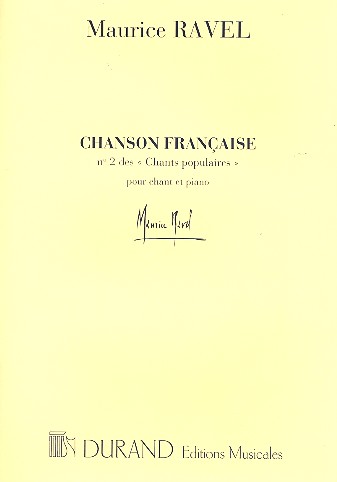 Chanson francaise pour voix&nbsp;&nbsp;moyenne eet piano&nbsp;&nbsp;chants populaires no.2