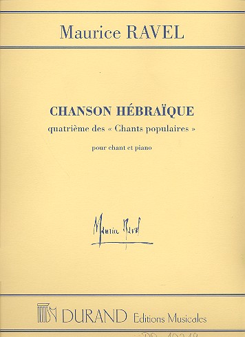Chanson hebraique pour&nbsp;&nbsp;voix moyenne et piano (he/fr)&nbsp;&nbsp;