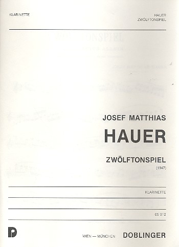 Zwölftonspiel  für Klarinette solo  