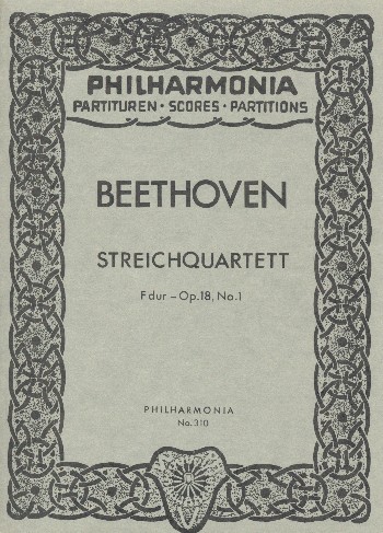 Streichquartett F-Dur op.18,1&nbsp;&nbsp;&nbsp;&nbsp;Studienpartitur