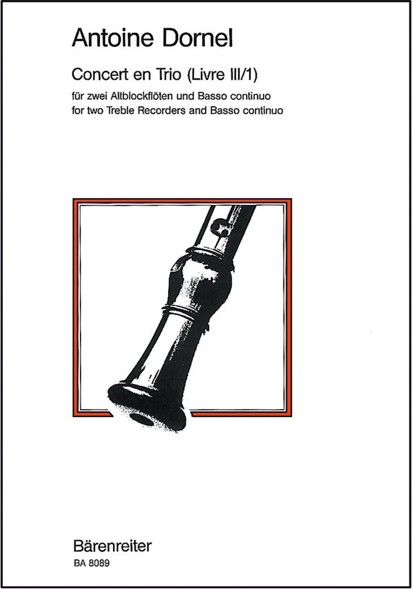 Concert en trio vol.3,1 für  2 Altblockflöten und Bc  