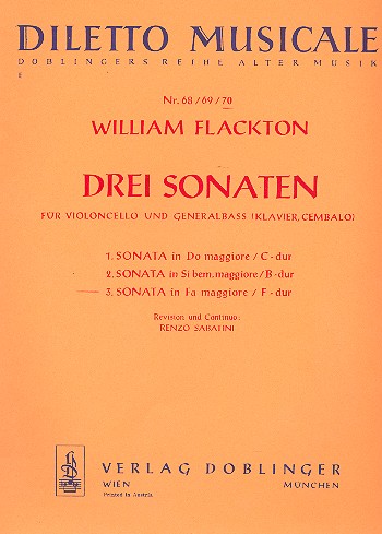 SONATE F-DUR NR.3 FUER&nbsp;&nbsp;VIOLONCELLO UND BC&nbsp;&nbsp;PARTITUR UND STIMMEN