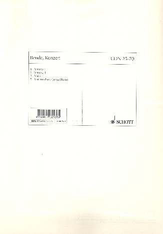 Konzert e-Moll  für Flöte, Streichorchester und Basso continuo  Stimmensatz - 5 Violinen I, 5 Violinen II, 3 Violen, 5 Violoncelli/Kon