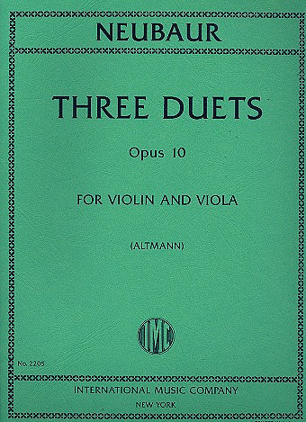 3 Duets op.10  for violin and viola  
