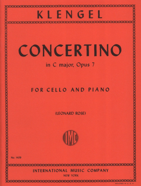 Concertino C major op.7  for cello and piano  