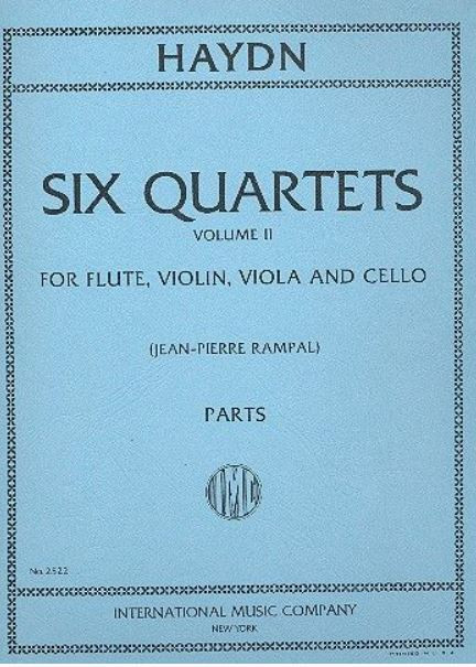 6 Quartets vol.2 (nos.4-6)  for flute and string trio  4 parts