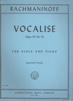 Vocalise op.34,14  for viola and piano  