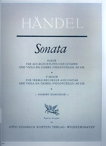 Sonate F-Dur &nbsp;&nbsp;für Altblockflöte und Gitarre&nbsp;&nbsp;
