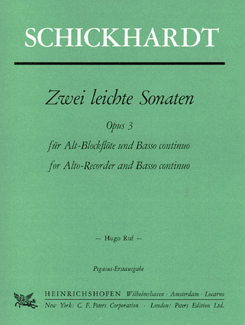 2 leichte Sonaten op.3  für Altblockflöte und Bc  